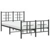 vidaXL Estrutura de cama com cabeceira e p&eacute;s 120x190 cm metal preto