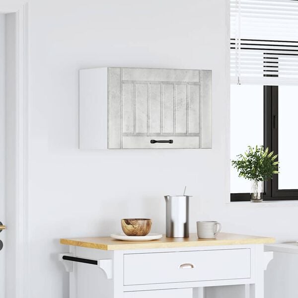 vidaXL Arm&aacute;rio de parede da cozinha Lucca madeira cinzento cimento