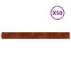 vidaXL Bordas de relvado 50 pcs 10x103 cm a&ccedil;o corten flex&iacute;vel