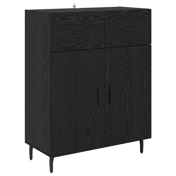 vidaXL Buffet Carvalho Preto 69,5 x 34 x 90 cm Madeira processada