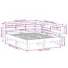 vidaXL Cama com estante sem colch&atilde;o 160x200 cm pinho maci&ccedil;o