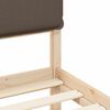vidaXL Estrutura de Cama com Cabeceira Estofada Cinzento-acastanhado