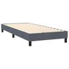 vidaXL Cama box spring c/ colch&atilde;o e LED cinza-escuro 80x220 cm veludo