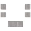 vidaXL 6 pcs m&oacute;veis parede p/ TV c/ LEDs deriv. madeira cinza sonoma