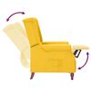 vidaXL Poltrona reclin&aacute;vel tecido amarelo