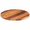 vidaXL Tampo de mesa redondo madeira de ac&aacute;cia maci&ccedil;a 25-27 mm 50 cm