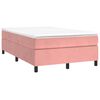 vidaXL Cama boxspring com colchão 120x190 cm veludo rosa