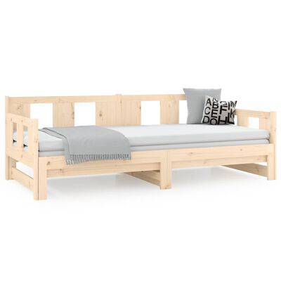 vidaXL Estrutura sofá-cama de puxar 2x(90x200) cm madeira pinho maciço