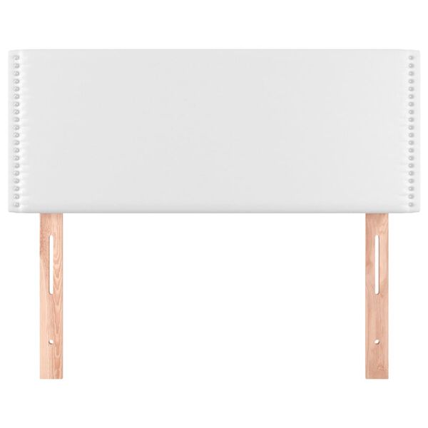 vidaXL Cabeceira de cama couro artificial 80x5x78/88 cm branco