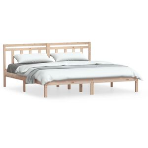 vidaXL Estrutura de cama 180x200 cm super king madeira maci&ccedil;a