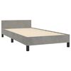vidaXL Estrutura de cama sem colch&atilde;o 100x200 cm veludo cinzento-claro