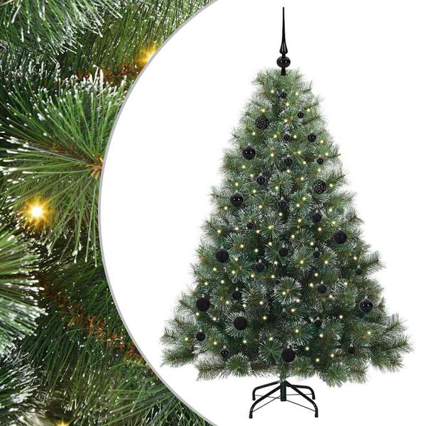 vidaXL &Aacute;rvore de Natal Artificial com 150 LEDs Verde 150 cm PE e PVC