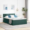vidaXL Cama com Armazenamento Verde Escuro 140 x 190 cm Veludo