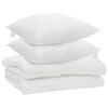 vidaXL Edred&atilde;o com travesseiro 3 pcs Branco Microfibra