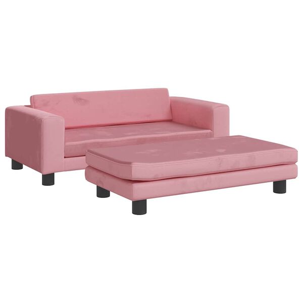 vidaXL Cama para c&atilde;es com extens&atilde;o 100x50x30 cm veludo rosa