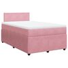 vidaXL Cama boxspring com colch&atilde;o 120x190 cm veludo rosa