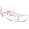 vidaXL Estrutura de Cama Infantil com Cabeceira Roxo 90 x 190 cm