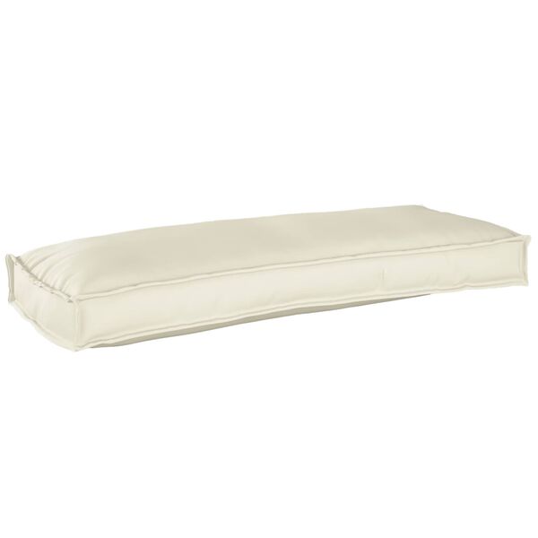 vidaXL Conjunto de Almofadas para Palete 2 pcs Creme 100 x 40 x 8 cm