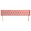 vidaXL Cabeceira de cama c/ abas veludo 203x16x78/88 cm rosa