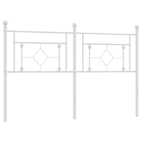 vidaXL Cabeceira de substitui&ccedil;&atilde;o 160 cm metal branco