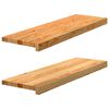 vidaXL Soleiras da janela 2 pcs 80x25x2 cm carvalho castanho-claro