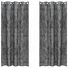 vidaXL Cortinas de Veludo 2 unid. Cinzeto 245 x 140 cm Veludo