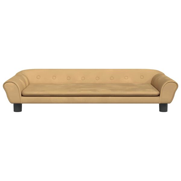 vidaXL Cama para c&atilde;es 100x50x21 cm veludo castanho