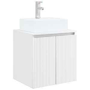 vidaXL Vaidade com Pia Suspensa Branco 49,5 x 41 x 62,5 cm
