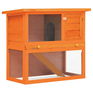 vidaXL Coelheira para animais pequenos 1 porta madeira