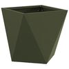 vidaXL Floreira 2 pcs Verde Oliva 30 x 30 x 30 cm A&ccedil;o