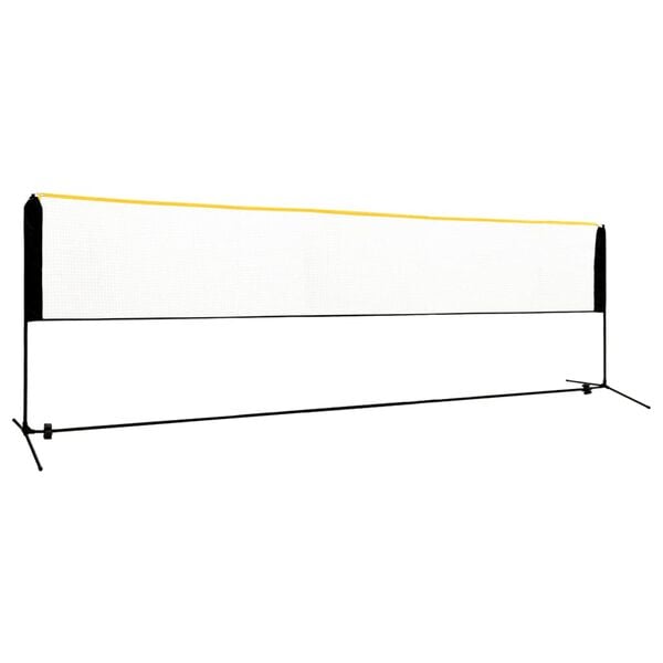 vidaXL Rede de badm&iacute;nton ajust&aacute;vel 500x103x94-158 cm metal