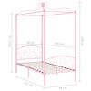 vidaXL Estrutura de cama com dossel 90x200 cm metal cor-de-rosa