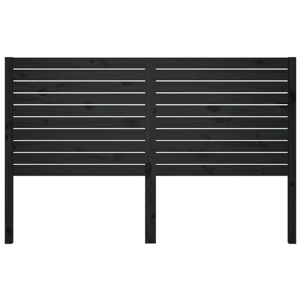 vidaXL Cabeceira de cama 186x4x100 cm pinho maci&ccedil;o preto