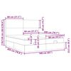 vidaXL Estrutura de cama otomana com colch&otilde;es tecido creme 160x200cm
