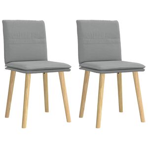 vidaXL Cadeiras de jantar 2 pcs tecido cinzento-claro