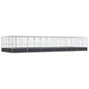 vidaXL Avi&aacute;rio com extens&atilde;o 1246x414x212 cm a&ccedil;o prateado