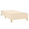vidaXL Cama box spring c/ colch&atilde;o e LED 90x200 cm tecido cor creme
