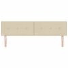 vidaXL Cabeceira LED com luzes de tira LED Creme 180 cm Poli&eacute;ster