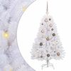 vidaXL &Aacute;rvore de Natal Artificial 120 cm PVC e A&ccedil;o Branco