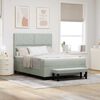 vidaXL Cama Box com colch&atilde;o Cinzento-claro 140 x 200 cm Veludo