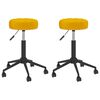 vidaXL Cadeiras de jantar girat&oacute;rias 2 pcs veludo amarelo mostarda