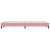 vidaXL Estrutura de cama sem colch&atilde;o 120x220 cm veludo rosa