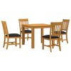 vidaXL Conjunto de sala de jantar 5 unid. Preto