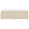 vidaXL Estrutura da Cama com colch&atilde;o Creme 80 x 200 cm tecido