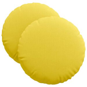 vidaXL Almofadas de Assento 2 pcs Amarelo Claro &Oslash;40 x 13 cm tecido