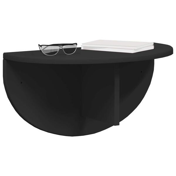 vidaXL Prateleira de Parede Preto 48 x 24 x 24 cm Madeira processada