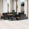 vidaXL Conjunto de Sof&aacute; de Jardim 13 pcs Preto vime PE