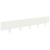 vidaXL Acabamento para Gramado 50 pcs 100 x 20 cm A&ccedil;o Branco