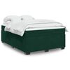 vidaXL Cama com molas/colch&atilde;o 140x190 cm veludo verde-escuro