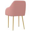 vidaXL Cadeiras de jantar 6 pcs veludo rosa